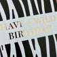 Wild Birthday Zebra Card