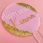 Pink & ￼Gold Leaf Topper