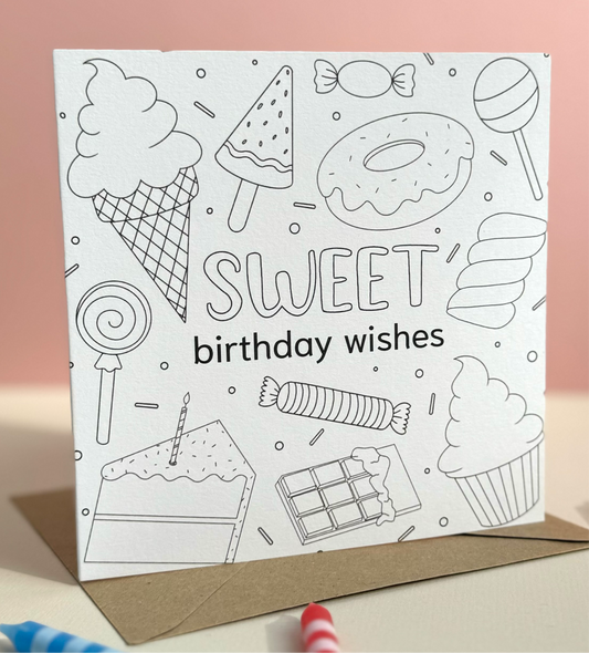 Sweet Treats Colouring Card