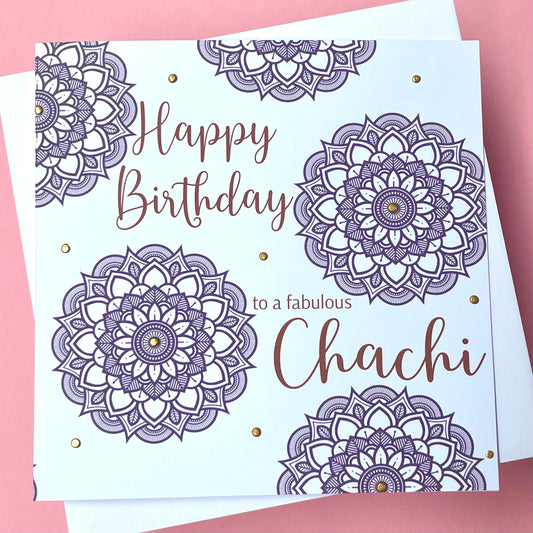 Purple Mandala Birthday Card