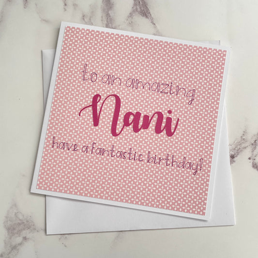 Pink Themed Birthday Card