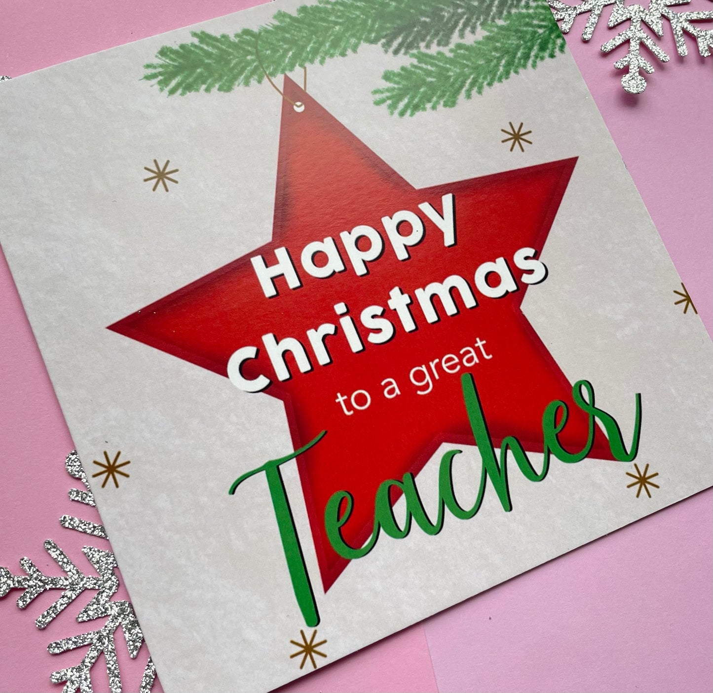 Happy Christmas Teacher Card