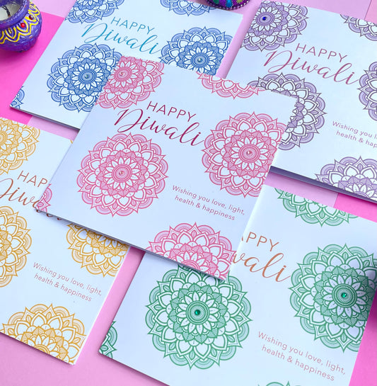 Mandala Diwali cards (5pk)